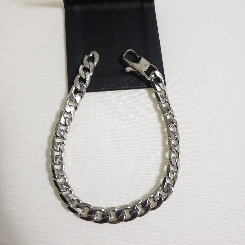 Stainless Steel 8 Mm Curb Chain Bracelet